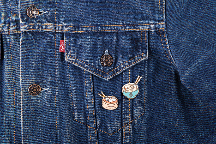 DYPINSASF Набор из 2-х металлических булавок pinaholic asian food Doiy  - Вид №1