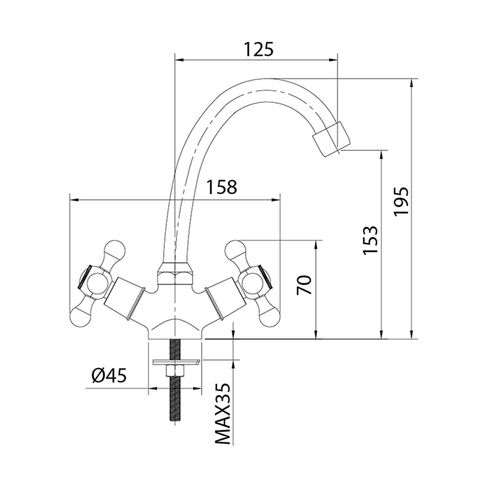 DUPSB00M01 Смеситель для умывальника * Milardo Duple  - Вид №2