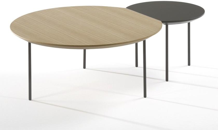 Kendo Mobiliario Круглый лакированный журнальный столик из мдф Cort sun-id-1349276 - Вид №1