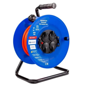 Удлинитель силовой АТЛАНТ ПВС 3500 черный/синий 9121826