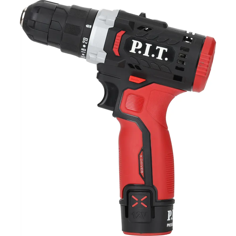 Дрель-шуруповерт аккумуляторная P.I.T. LPBM12K-10A, 12 В Li-Ion, 2x1.5 Ач STLM-2010955 - Вид №11