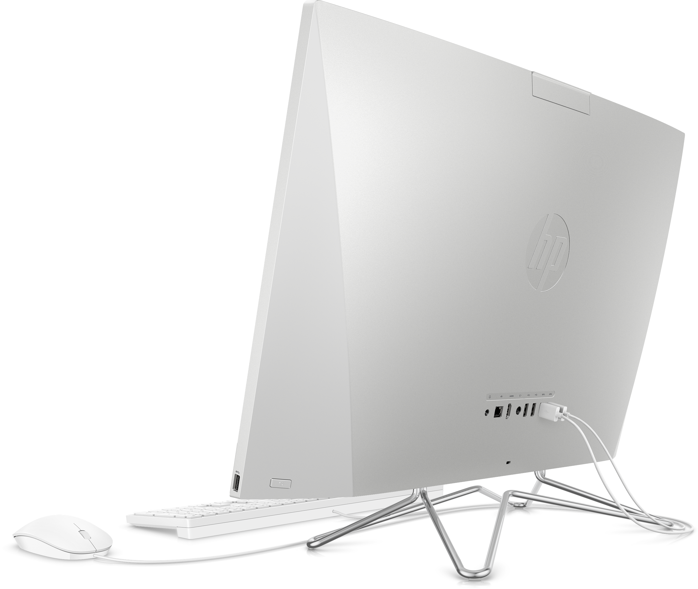 14Q50EA#ACB 27-dp0017ur aio 27"(1920x1080)/amd ryzen 3 4300u(2.7ghz)/4096mb/256ssdgb/nodvd/int:amd intergrated graphics /cam/wifi/war 1y/natural silver/w10 + usb kbd, usb mouse HP Santreyd  - Вид №1