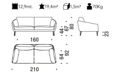 Съемный диван из ткани MOROSO Sister Ray ARCH-00069706