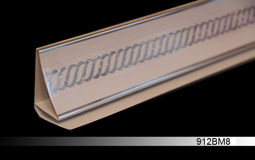 Потолочный плинтус Косичка хром 912BM8 софитто 60мм DEKOR PANEL DP290