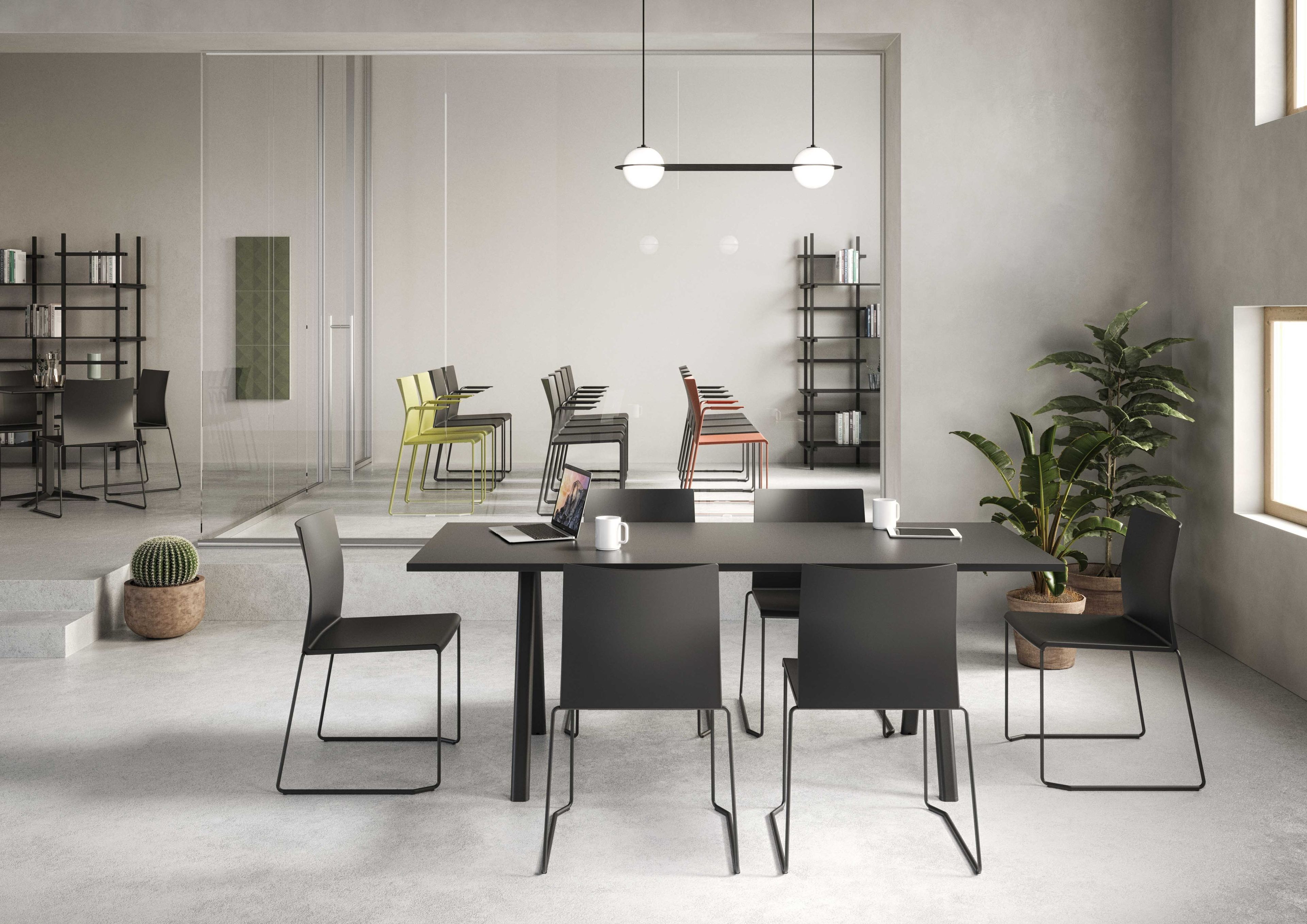 Штабелируемый стул из инженерного пластика с подлокотниками GABER Artesia ARCH-00045506 - Вид №2