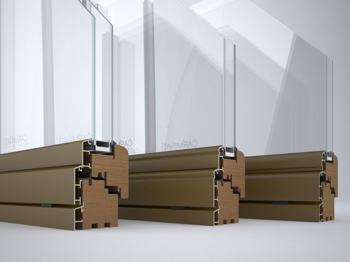 Алюминиевое и деревянное створчатое окно Carminati Alu 90 ARCH-00119624 - Вид №2