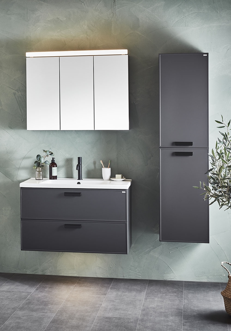 320150 Высокий Кабинет Flex Vogue Antracit Noro  Антрацитовый Серый  - Вид №1