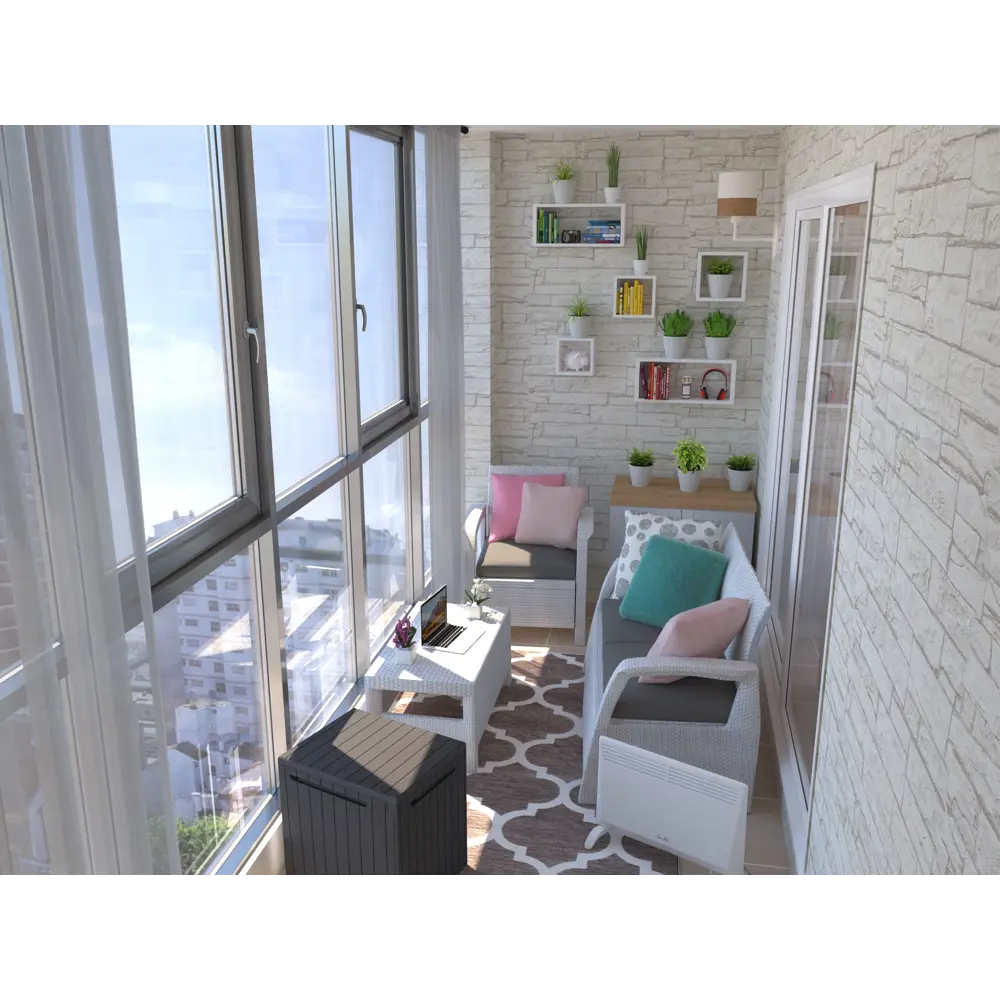 Подушка Inspire Swanny 45x45 см цвет светло-розовый 82485714 STLM-2028982  - Вид №6