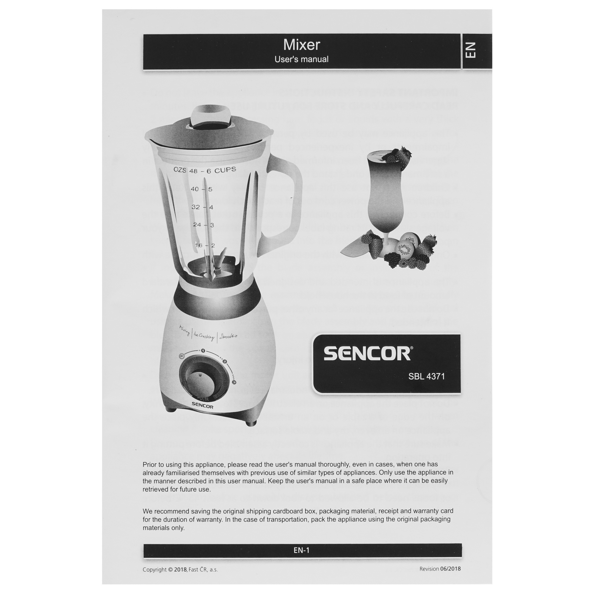 5069911 Блендер стационарный Sencor SBL 4371 серый STDN-0135361 - Вид №6