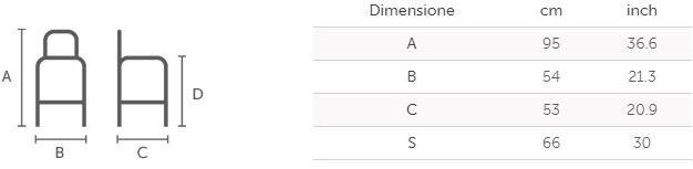 Midj Высокий садовый стул из стали со спинкой Slim sun-id-1436097 - Вид №4