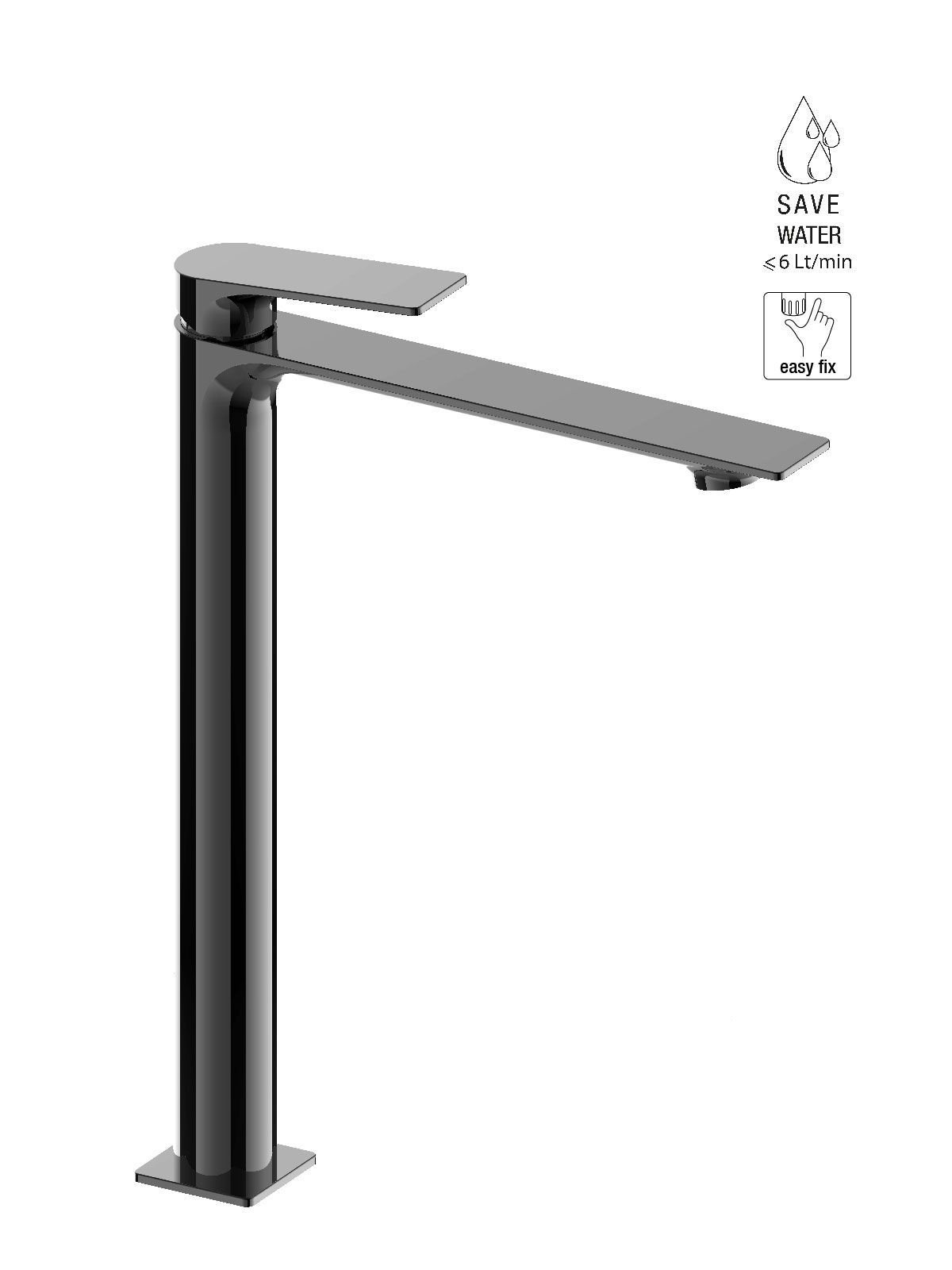 Высокий однорычажный смеситель для раковины Rubinetterie Frattini Нарцисс ARCH-00003069 - Вид №12