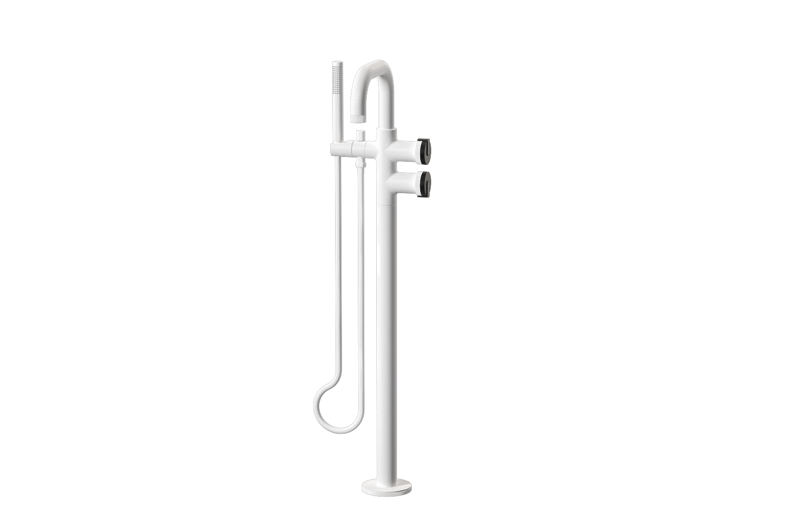 E-11557-R1MBK-L1BK-WT Смеситель напольный отдельностоящий (внешняя часть) GRAFF MOD+