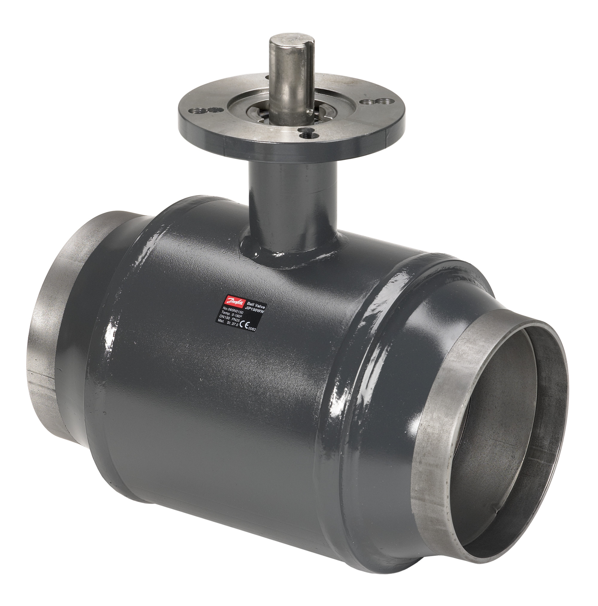 Danfoss JiP цельносварные из углеродистой стали с полным проходом (PN 16/25/40) JIP FF Кран шар полнопр Ду20 Ру40 руч 065N1305  - Вид №20