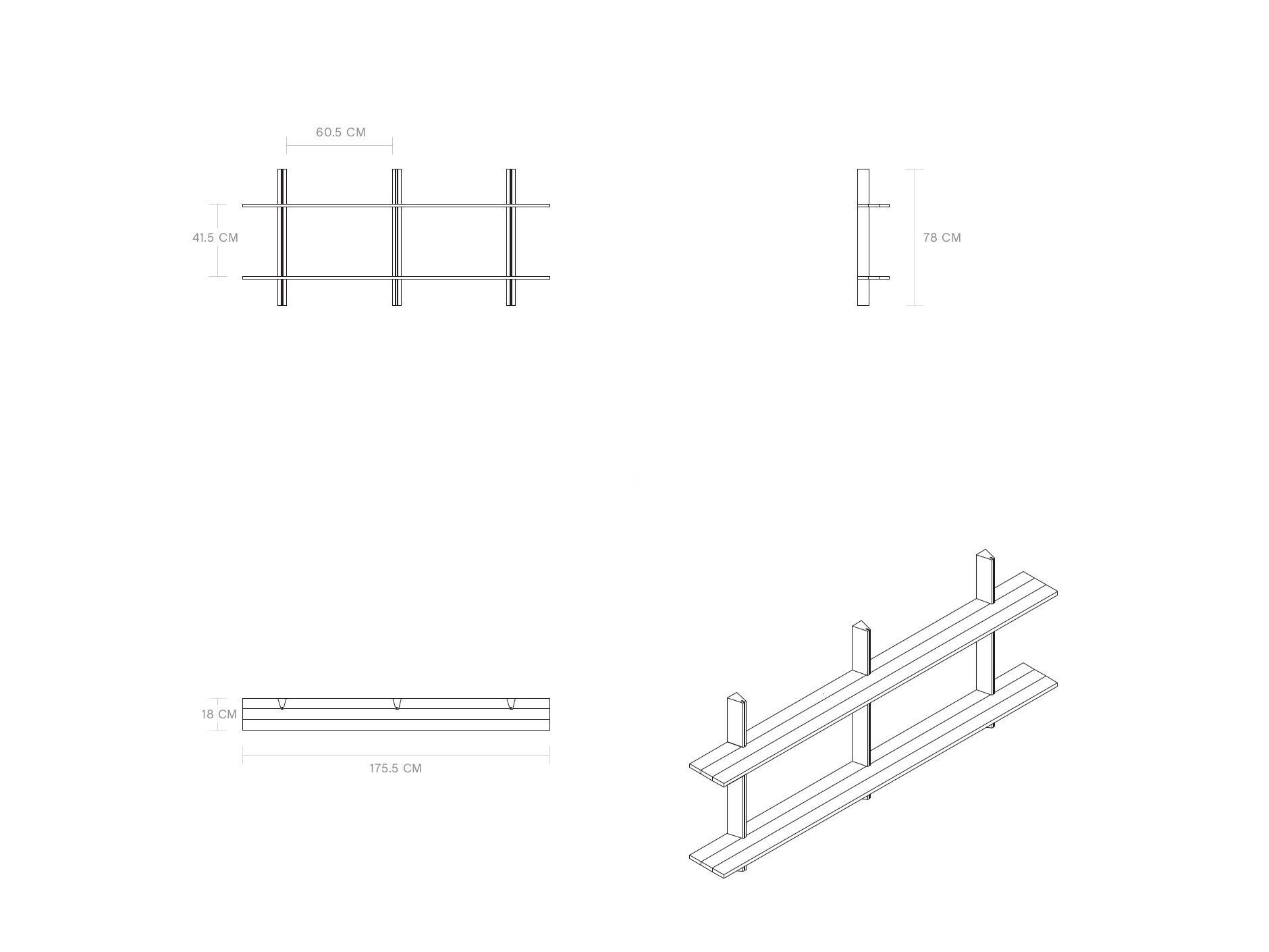 Настенная полка из тикового дерева Phantom Hands DW ARCH-00111503 - Вид №8