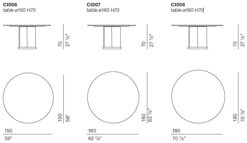 Bodema Круглый мраморный стол Ci Ci006/ci007/ci008 - Вид №10