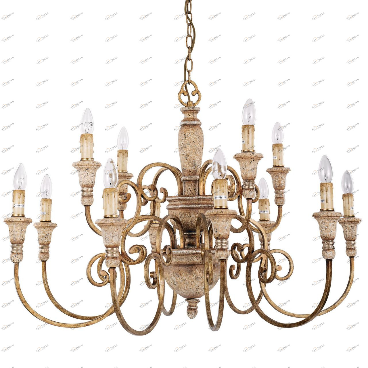 Подвесная люстра Ideal Lux Palio SP12 Ruggine IDEAL LUX ДИЗАЙНЕРСКИЕ, PALIO RUGGINE 057401 Коричневый 