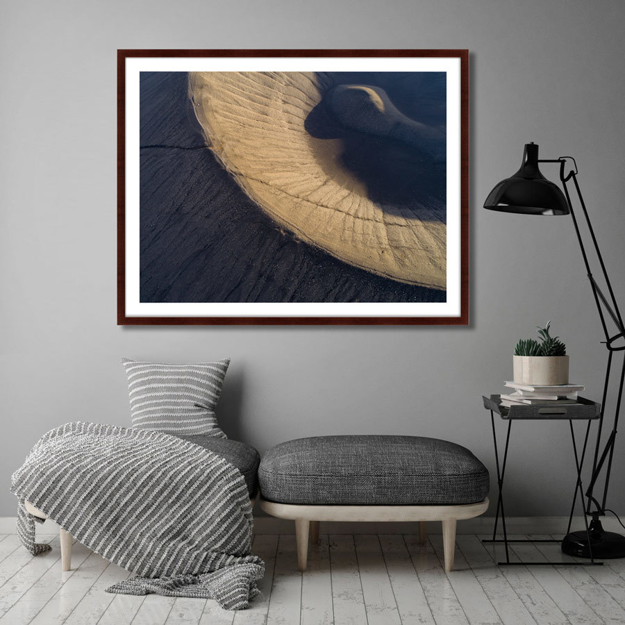 Фотокартина в деревянной раме 130х102 см Sand crator in Iceland КАРТИНЫ В КВАРТИРУ  264768 Белый;коричневый;разноцветный  - Вид №2