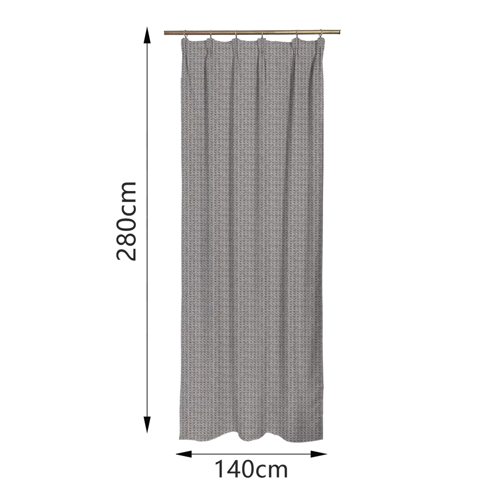 Штора на ленте Inspire Lefa 140x280 см цвет черно-бежевый 83562077 STLM-2043959  - Вид №1