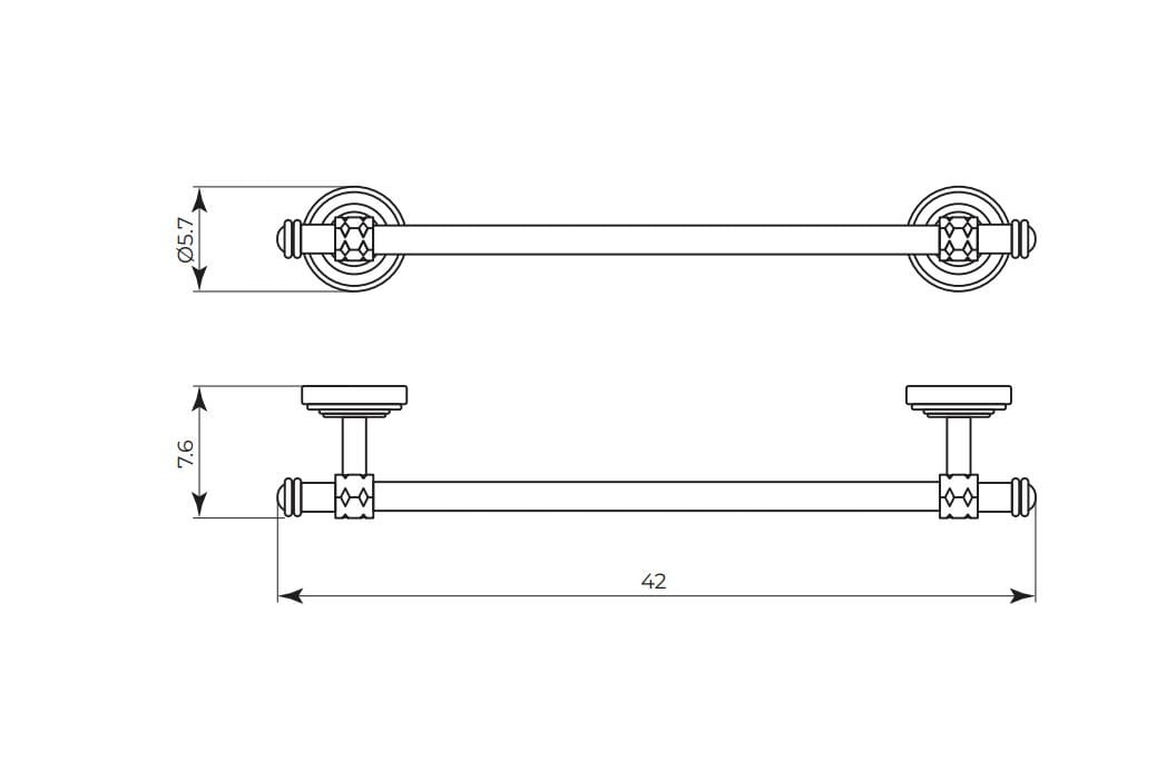 Латунный держатель для полотенец Gaia Mobili Complements ARCH-00130040 - Вид №4