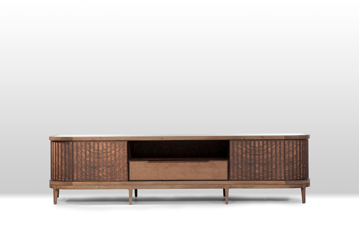 Деревянный низкий ТВ-шкаф Mobi ARCH-00096854 - Вид №2