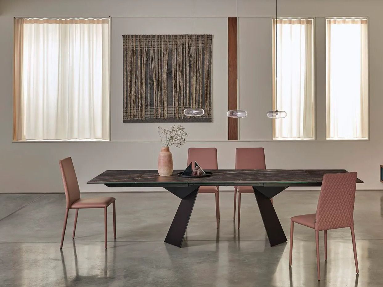 Прямоугольный выдвижной стол из стали и SuperMarmo Bontempi Casa FIANDRE ARCH-00151780 - Вид №1