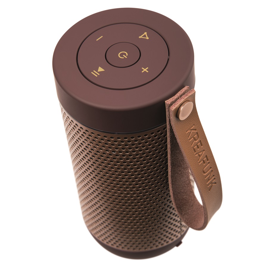 Колонка беспроводная с ремешком aFUNK, бордовая с бронзой KREAFUNK KFCD05 - Вид №3