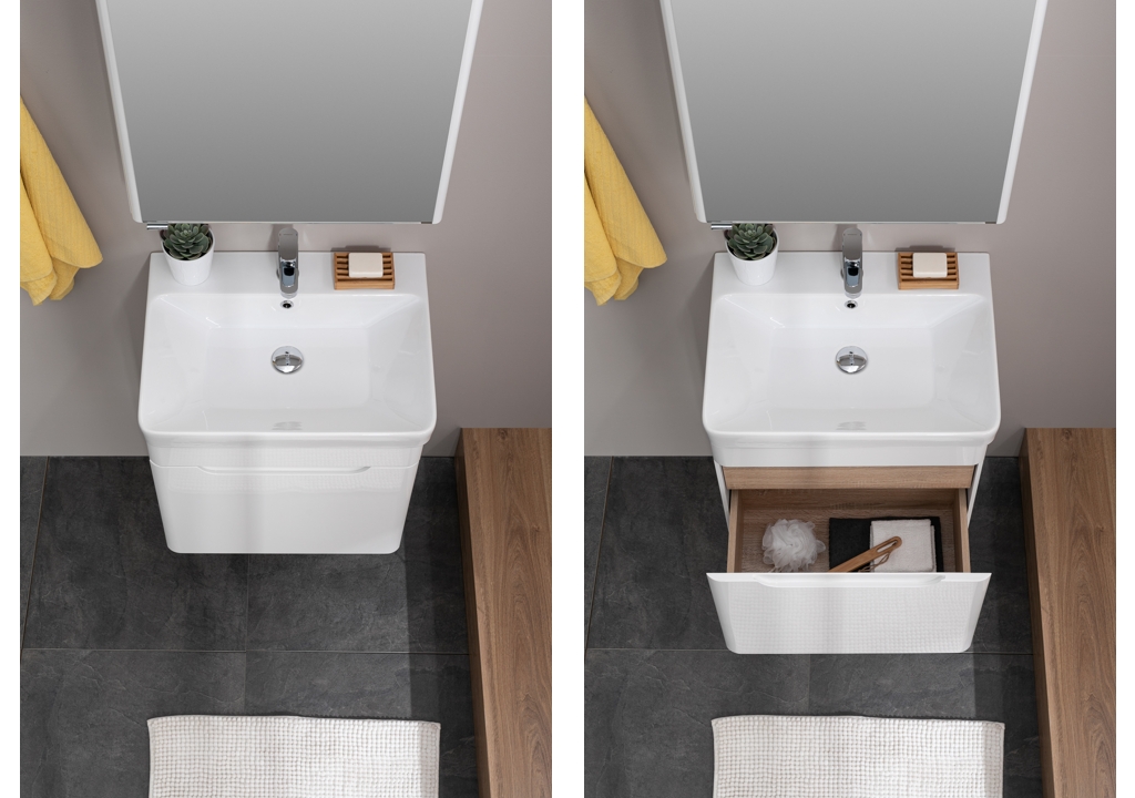 Тумба с раковиной Aquanet София 60 белый 0019695600182311 - Вид №9