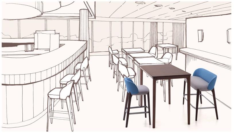 Very Wood Табурет высокий, обитый тканью, с подставкой для ног Bellevue sun-id-1415656 - Вид №4