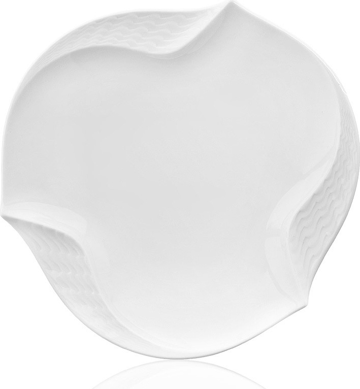 93123 Meissen Блюдо рельефное 12,5см "Игра волн, рельеф, белый" Фарфор 