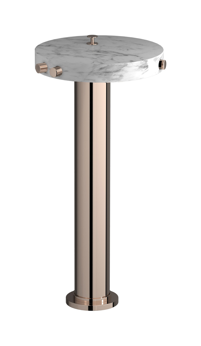 Напольный смесиель для ванны с встроенным душем. WE ARE IB mr399rs_1 Rose Gold Marmo