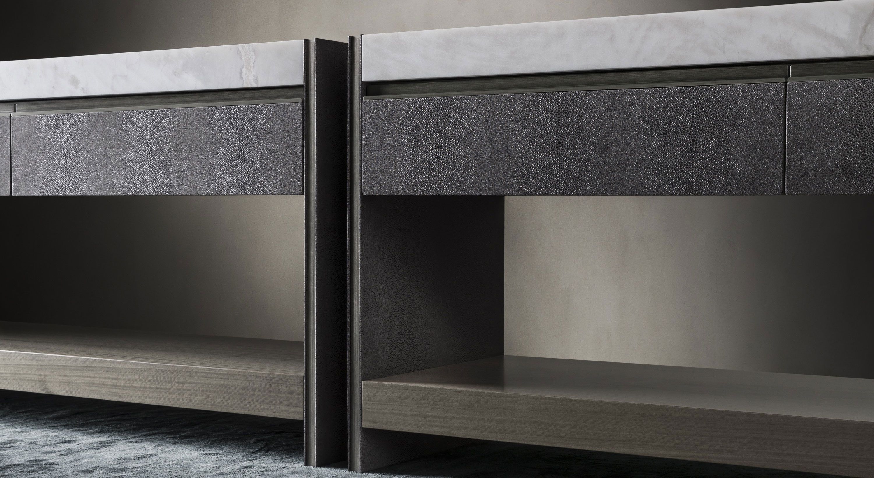 Деревянный шкаф с ящиками, обитыми кожей OAK Metronome ARCH-00117659 - Вид №8