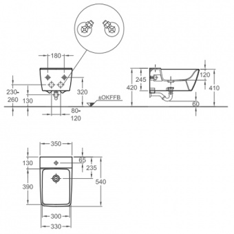 237050000 Биде подвесное  Keramag  - Вид №2