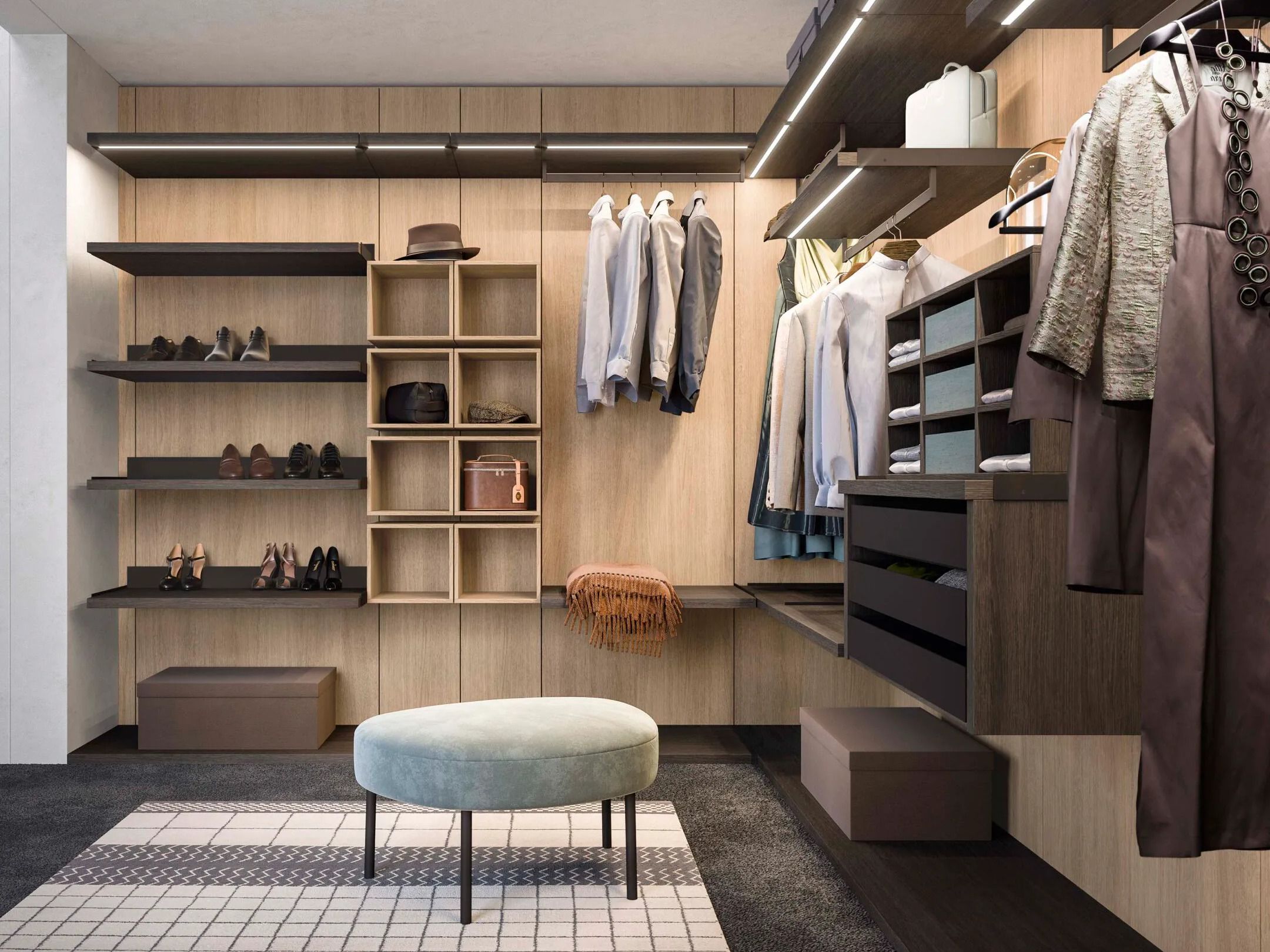 Деревянная секционная гардеробная Alf DaFrè STORE ARCH-00107618 - Вид №6