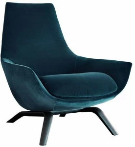 MisuraEmme Мягкое бархатное кресло с подлокотниками Atelier