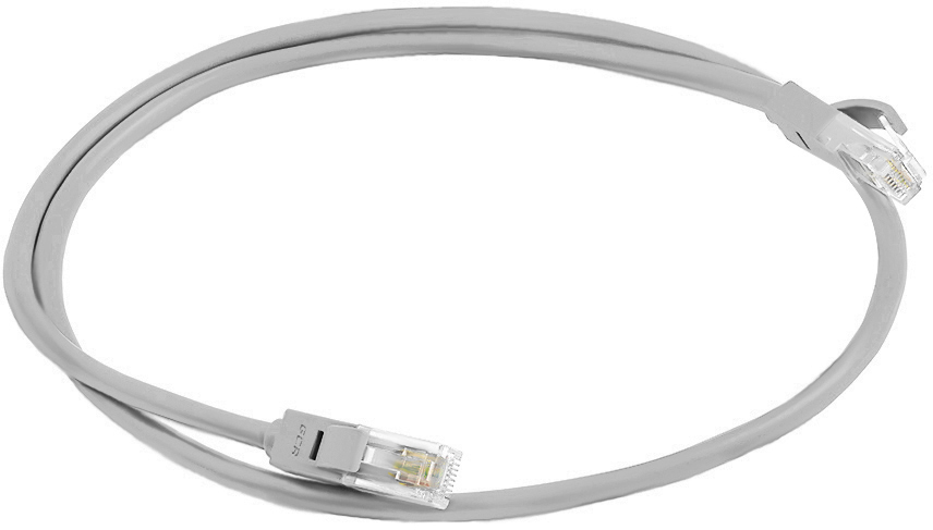 GCR-LNC03-0.1m патч-корд прямой 0.1m, utp кат.5e, серый, позолоченные контакты, 24 awg, литой, , ethernet high speed 1 гбит/с, rj45, t568b Greenconnect Santreyd  - Вид №5