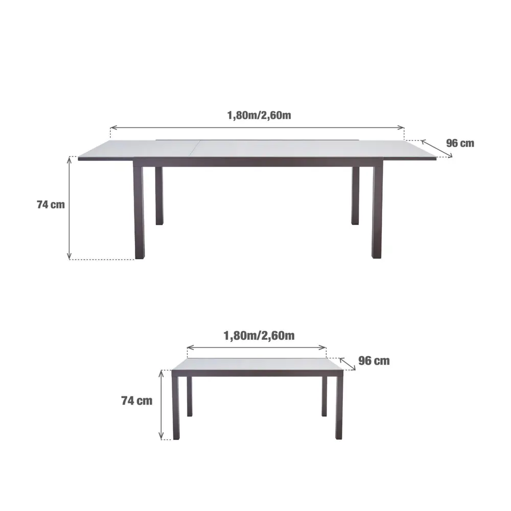 Naterial Lyra II - раздвижной садовый стол со стеклянной столешницей 84494120 STLM-0952802 - Вид №22
