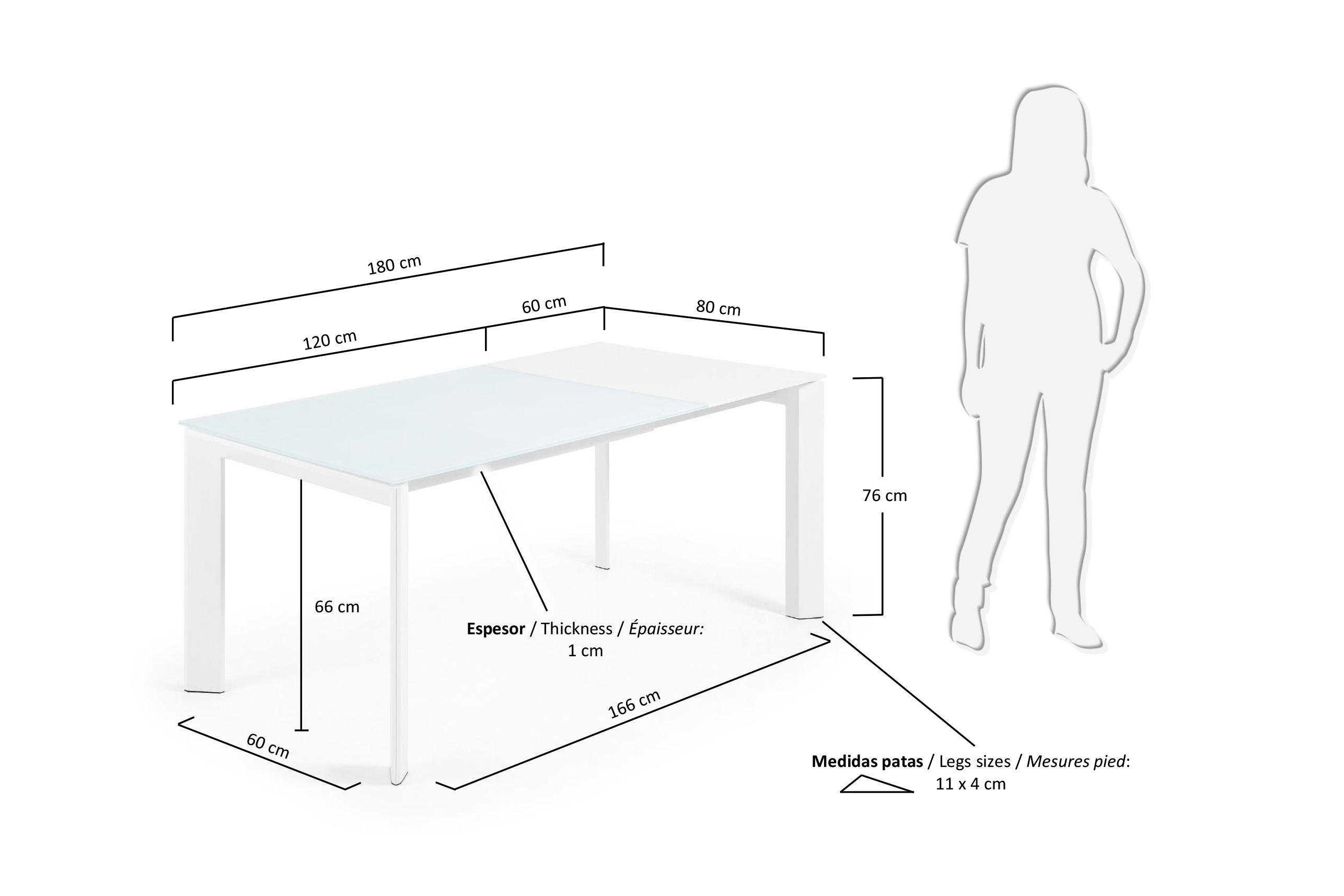 2000983238955 Обеденный стол LA FORMA Atta  - Вид №4