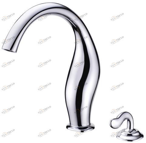 JUSTIME Смеситель для кухни из хромированной латуни на два отверстия, поворотный излив Ether 6781-x6-80cp