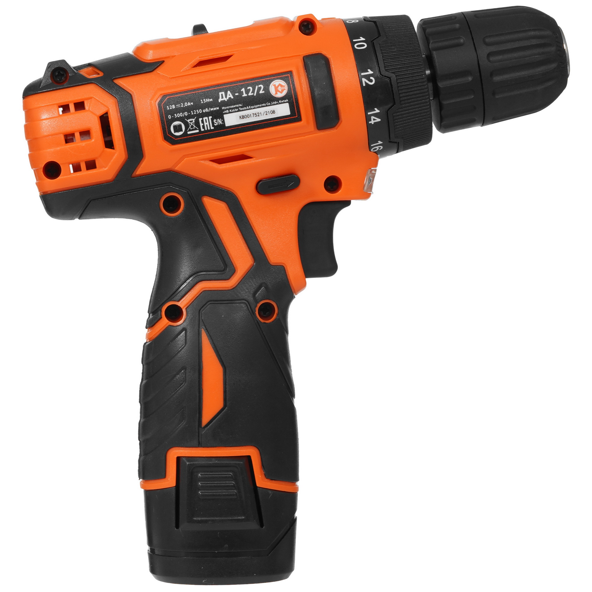 Дрель-шуруповерт Калибр ДА-12/2 9085565 STDN-0042401 - Вид №2