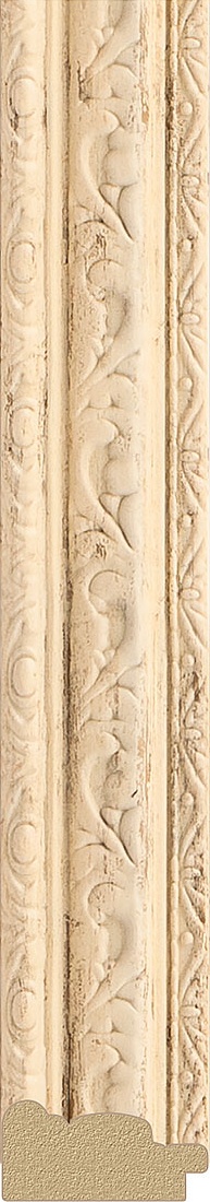 BY 3964 Зеркало в багетной раме - слоновая кость 51 mm EVOFORM Octagon - Вид №3