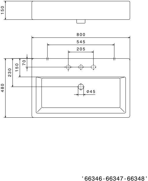 66347 Накладная раковина на столешницу  овальная Newform Lavabi - Вид №2
