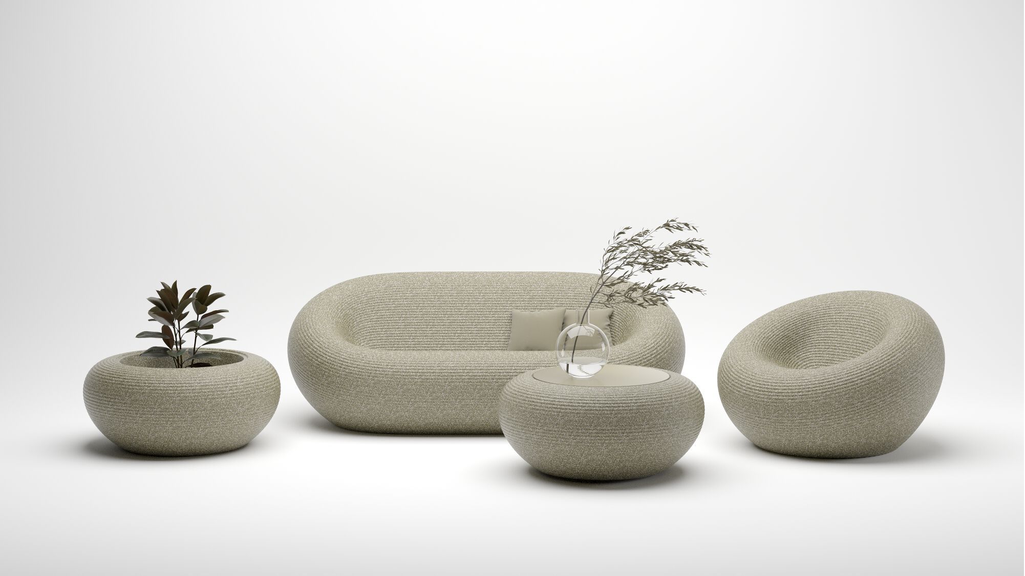 Полиэтиленовый садовый диван Qeeboo нами ARCH-00148917 - Вид №5