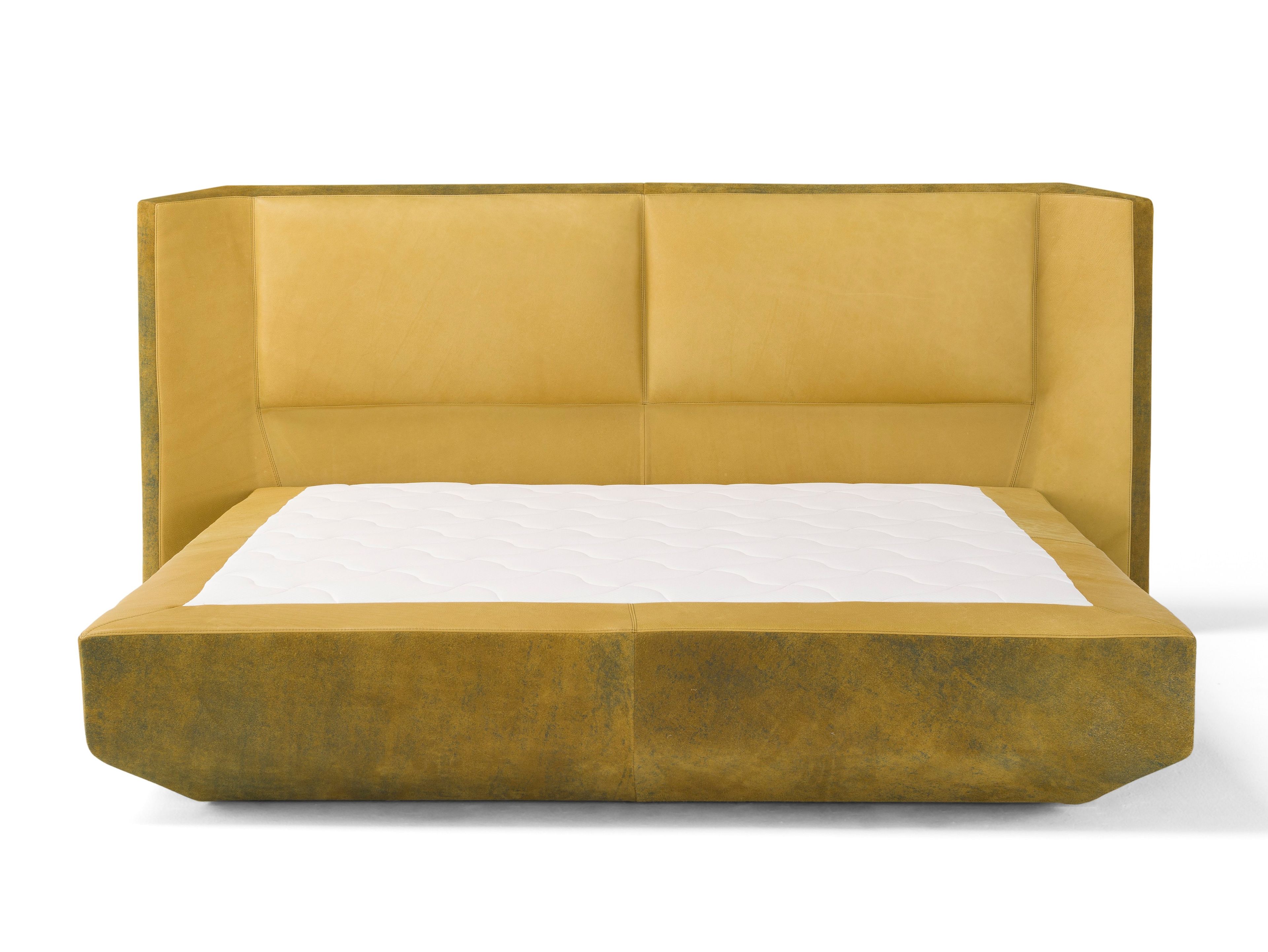 Кожаная двуспальная кровать с высоким изголовьем Amura Panis ARCH-00088670 - Вид №10