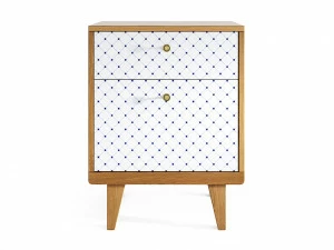 Тумбочка прикроватная дуб с рисунком Thimon THE IDEA  210284 Бежевый;белый;дуб сонома