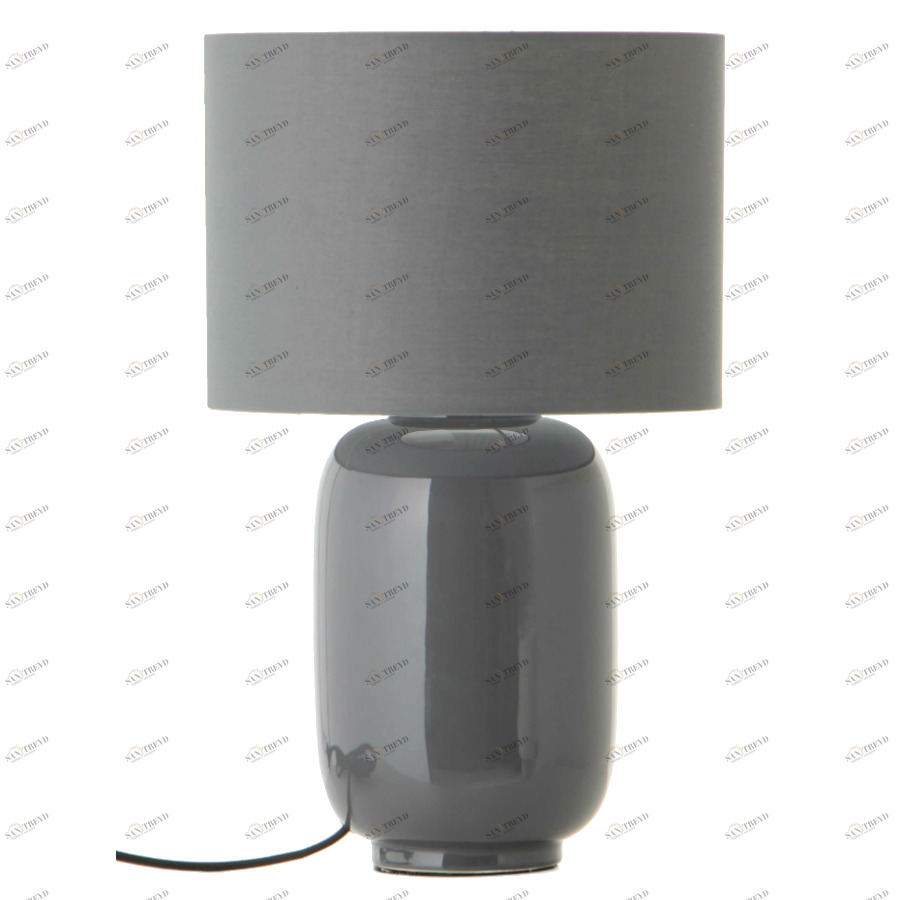 Лампа настольная серая 28 см Cadiz 2545_337011 FRANDSEN  00-3880832 Серый 