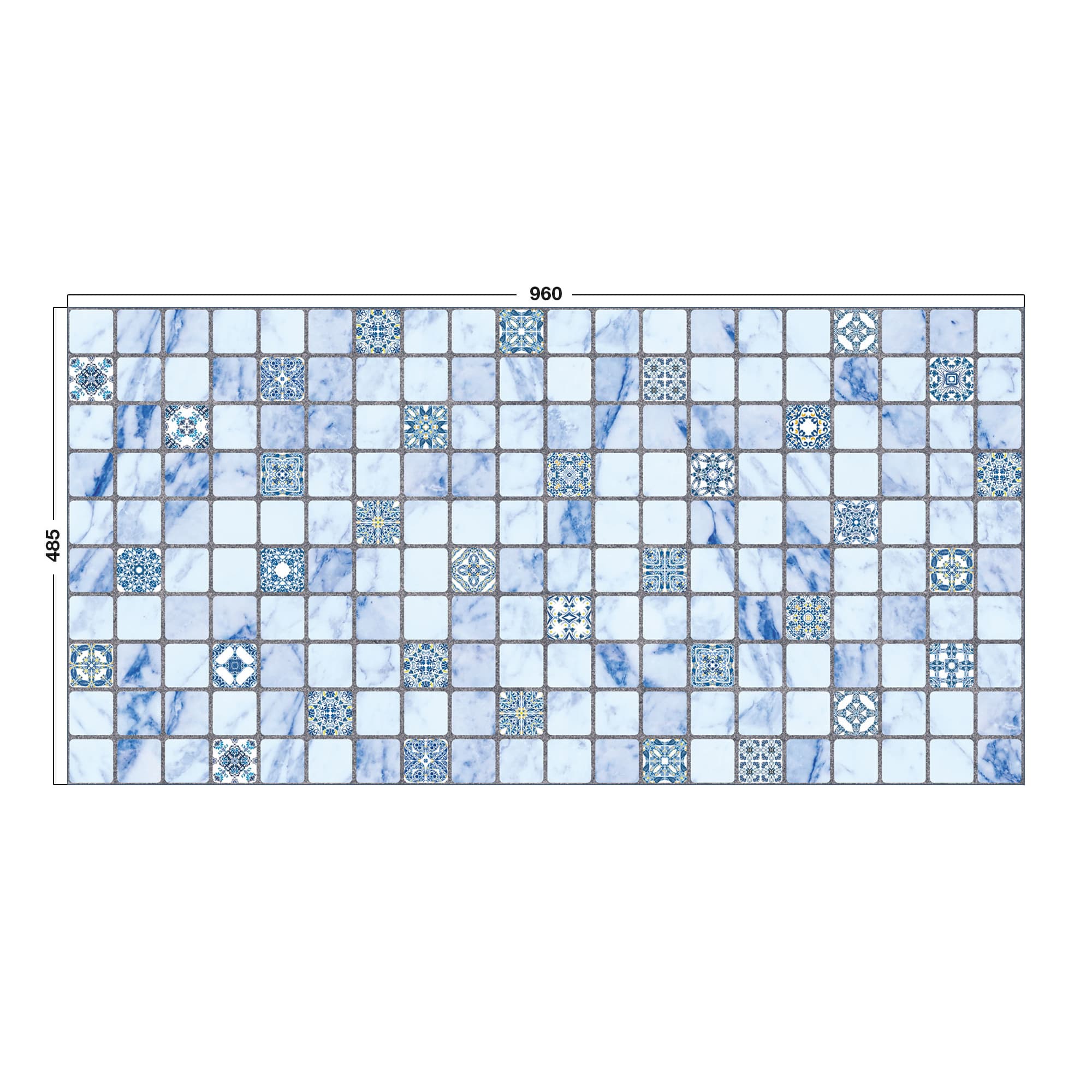 17212309 Панель ПВХ листовая 0.3 мм 960х485 мм Терраццо неаполь 0.47 м² Santreyd  - Вид №1