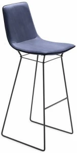 Freifrau Барный стул из кожи на санках с подставкой для ног Amelie