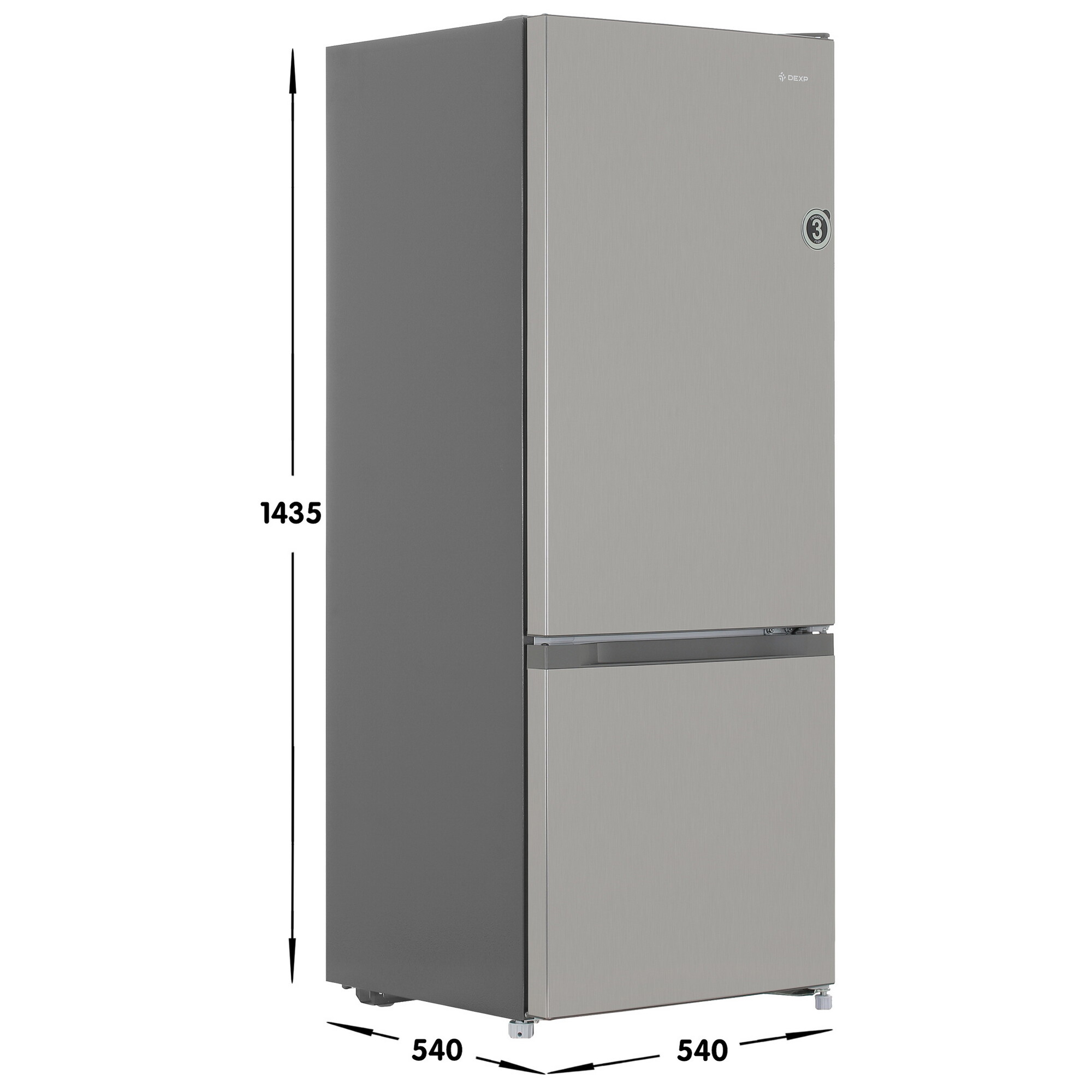 5403616 Холодильник с морозильником   DEXP B2-21AMG серебристый STDN-0061359 - Вид №6