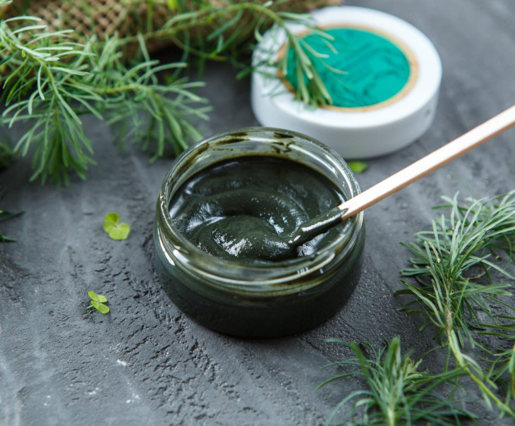 4938 Маска для лица против высыпаний "Зеленая глина с водорослями" Вкусляндия  - Вид №1