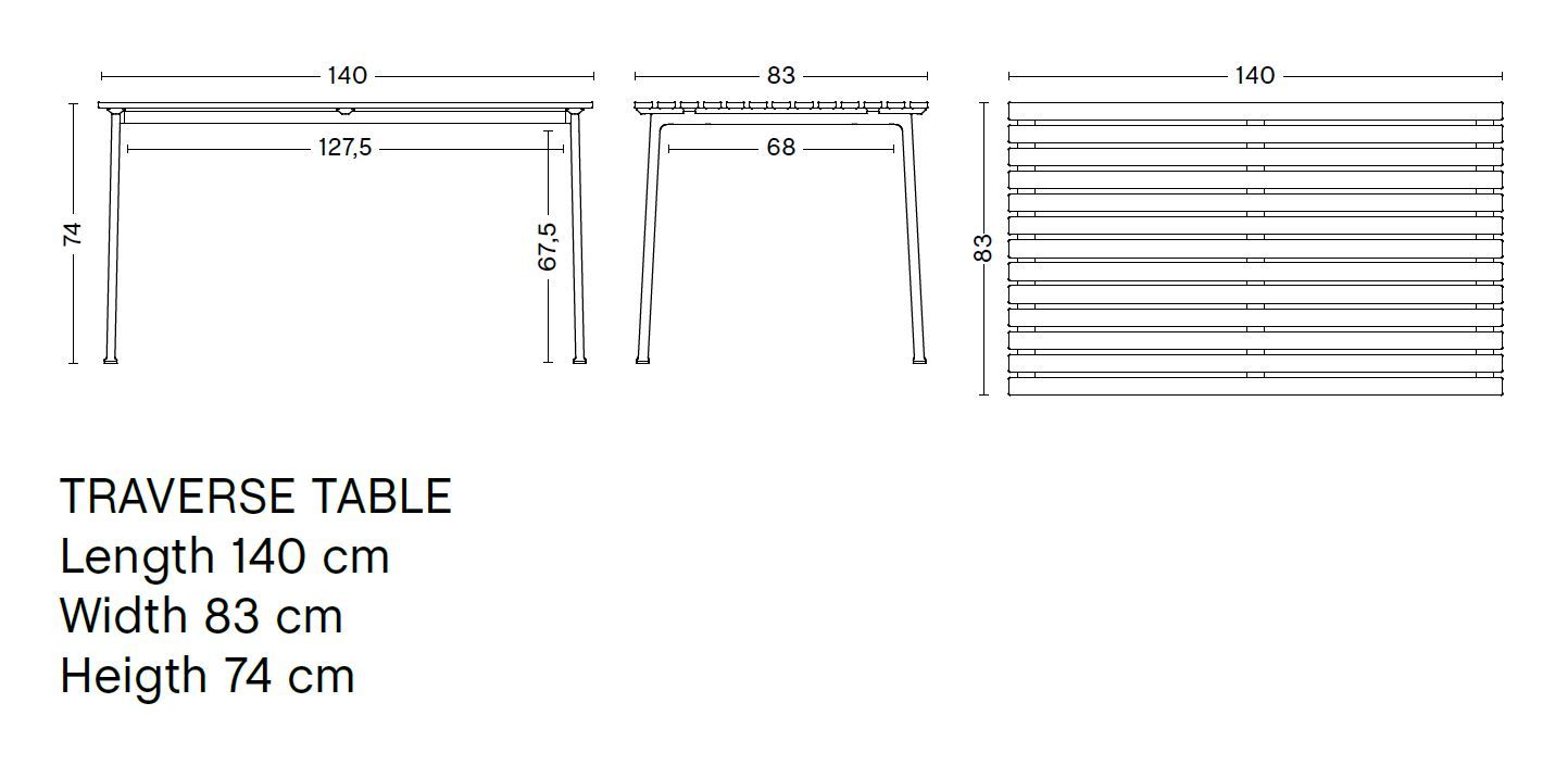 Прямоугольный садовый стол из ясеня Hay Траверс ARCH-00128266 - Вид №36
